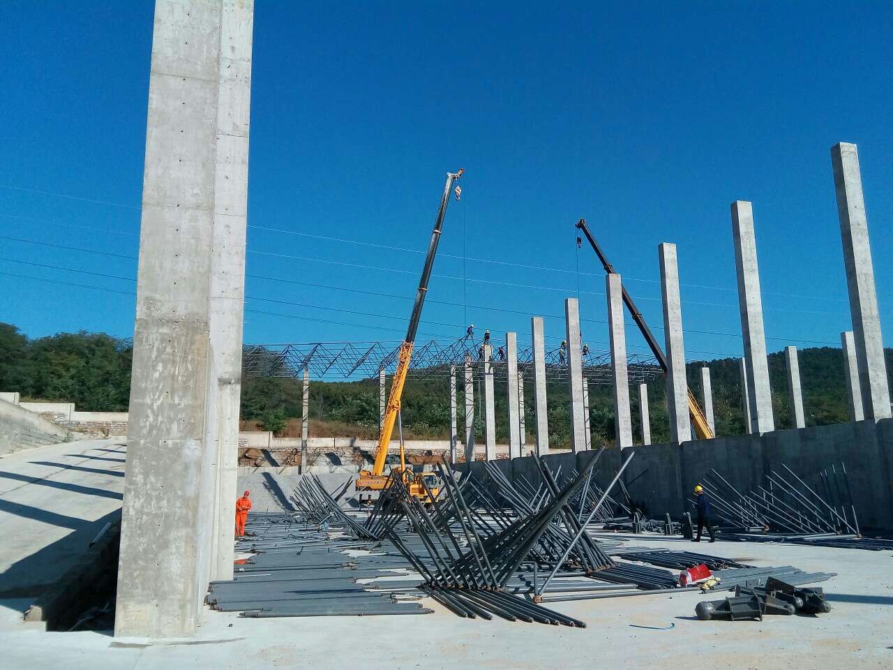 商丘威海搅拌站网架